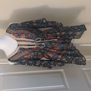 One World Women's Sheer Blouse Sz Small